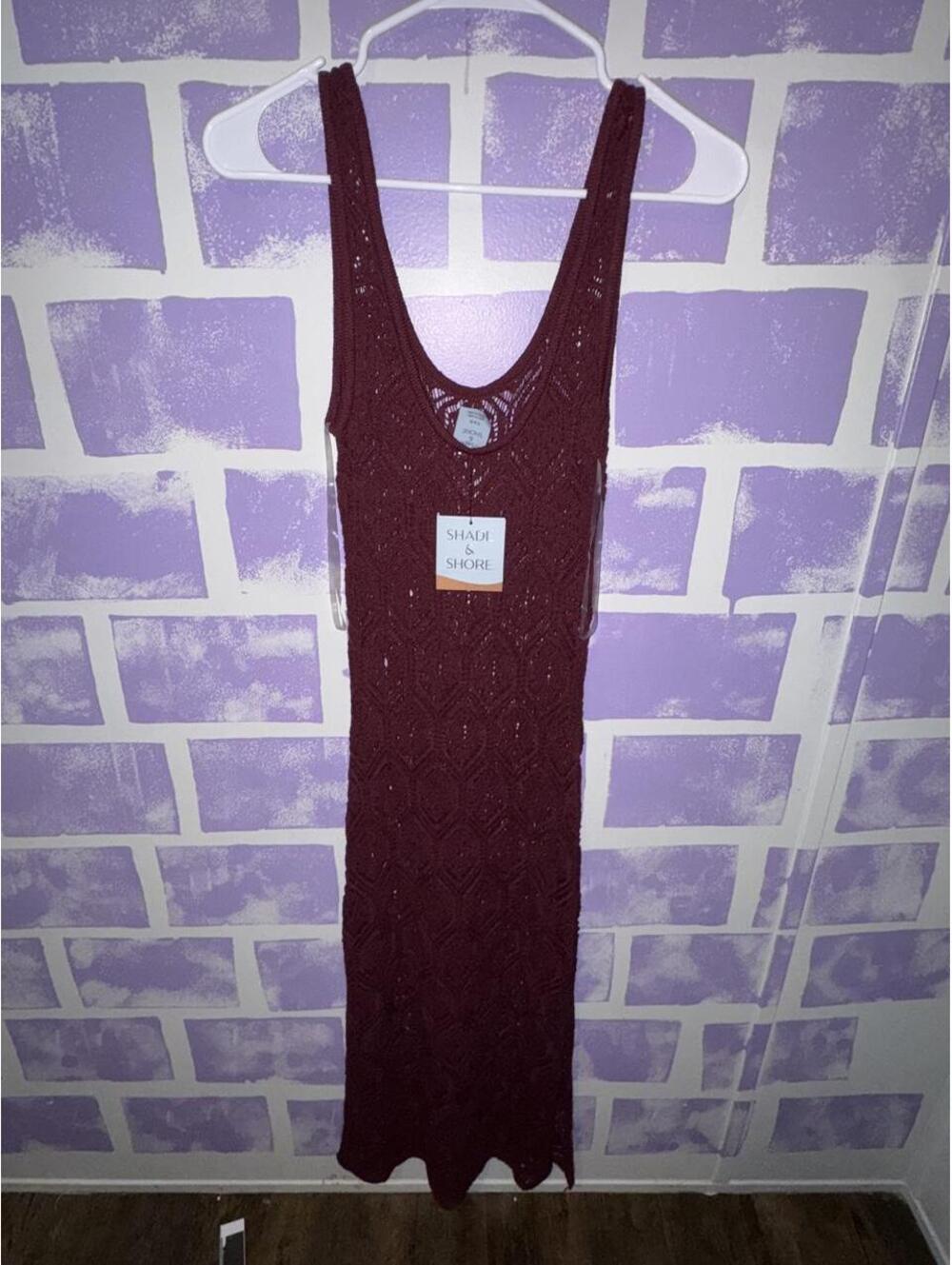 Shade & Shore Women's Burgundy and Red Dress